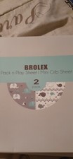 BROLEX Pack n Play Playard Sheet Set - 432245360 2 Pack 
