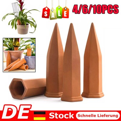 4-10 pack Terracotta Plant Watering Stakes Automatic Self-Watering Garden Spikes