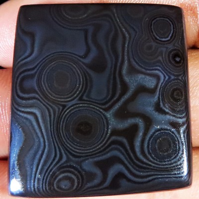 95.55 Karat 100% Naturschwarz Psilomelan Kissen Cabochon 33x36x5 MM Edelstein