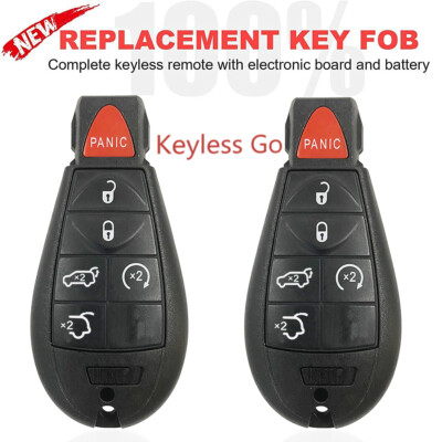 2 Smart Key Keyless Go Fob 6 Buttons For Jeep Grand Cherokee Commander IYZ-C01C