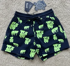 NWT VILEBREQUIN Swim Trunks MOORISE - GLOW IN THE DARK - MEN - L - BLUE - LARGE