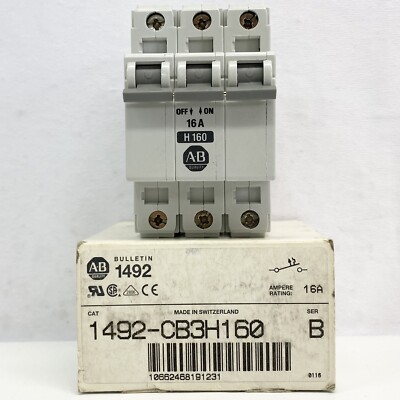 Allen Bradley 1492-CB3H160 SER B 480VAC 16A