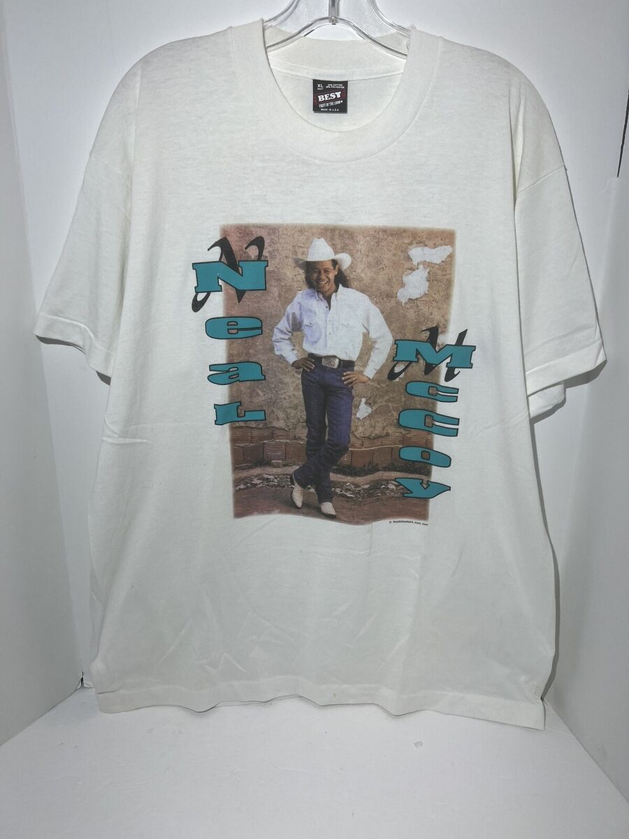 Vintage Neal McCoy Country Music 90s Tour Double Sided T-Shirt
