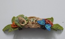 Michal Negrin Romantic hand made Crystals hair pin clip Baby with a butterfly 22