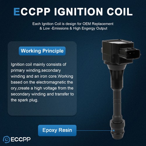 ECCPP 8 Ignition Coils For 03-08 Infiniti FX45 M45 02-2006 Infiniti Q45 4.5L V8 - Picture 3 of 7
