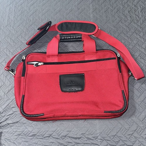 Ricardo Beverly Hills Red Overnight Carry-On Shoulder Hand Bag Luggage Suitcase - Picture 2 of 12