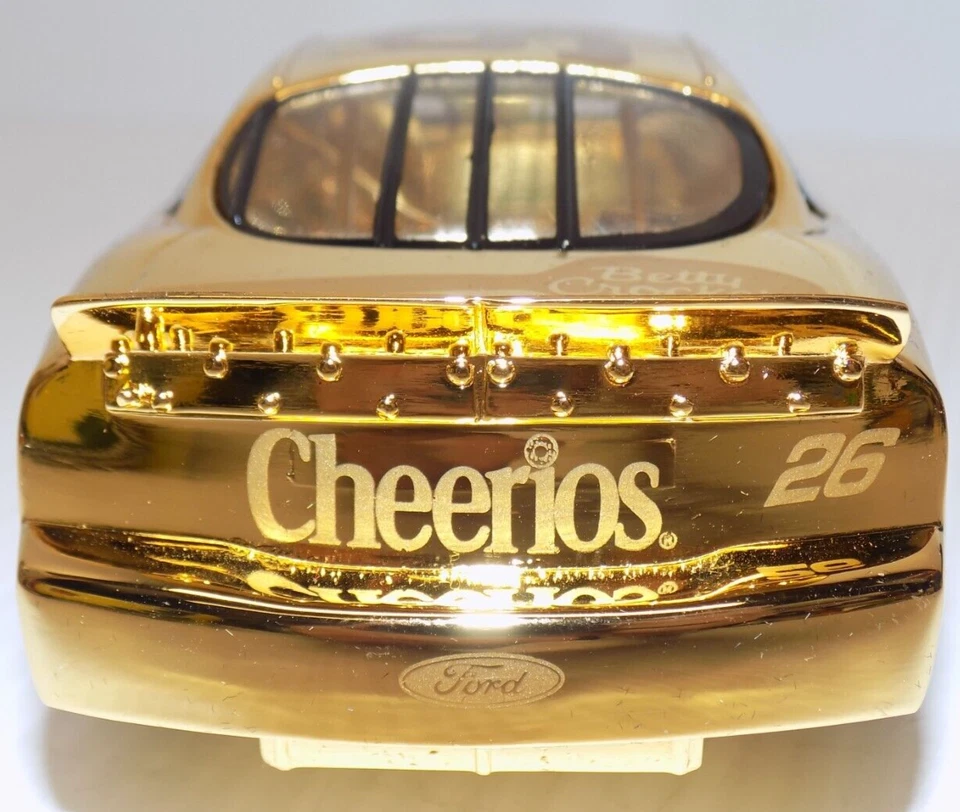 Racing Champions 1998 Ford Taurus #26 Cheerios ouro 24k 50º aniversário e estojo - Imagem 3 de 4
