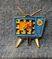 MTV ON CONSOLE TV-ENAMEL PIN-SHIP ALL THE PINS YOU BUY FOR $4.99-VISIT OUR STORE