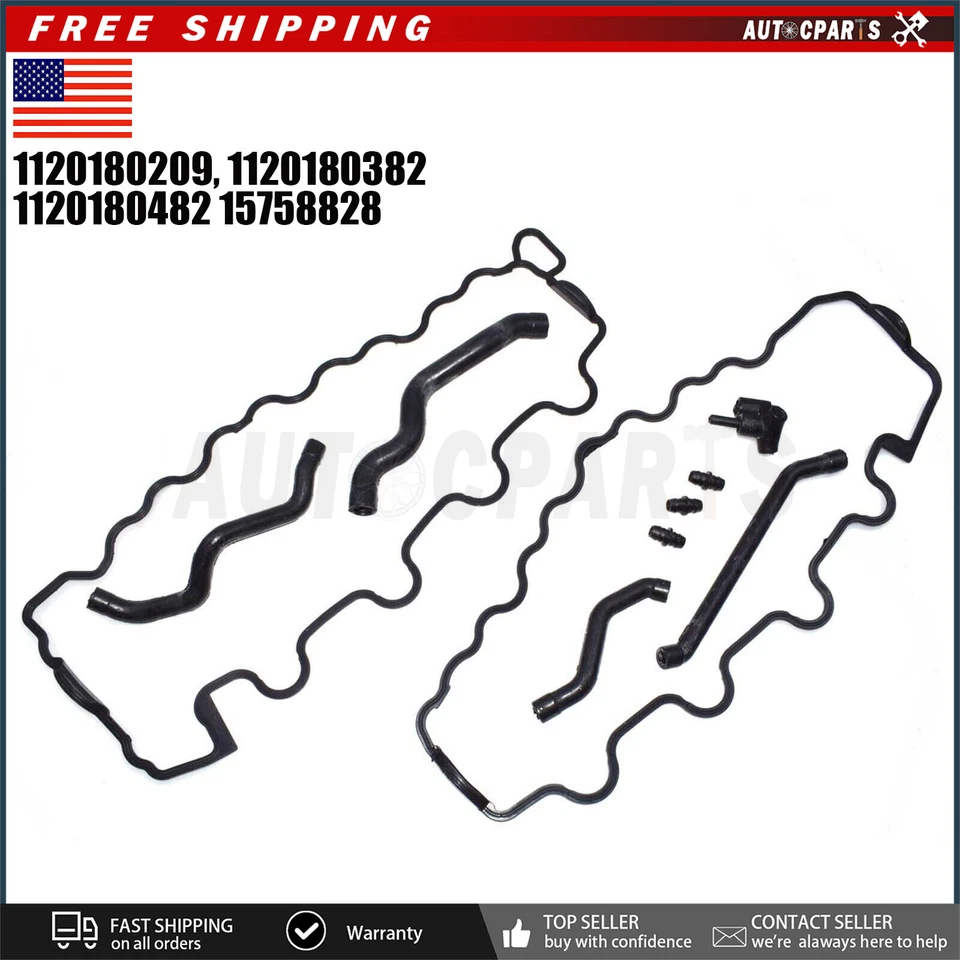 Junta de cubierta de válvula con kit de manguera de cárter para Mercedes-Benz W163 R170 W202 W203 Foto 4 de 4