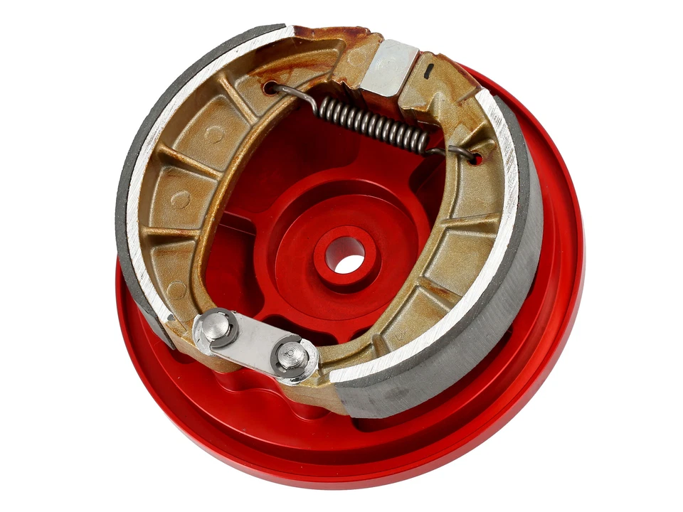 Placa de freno trasera CNC completa EBC, rojo anodizado - para Simson S50, KR51/1 Schw - Imagen 2 de 2