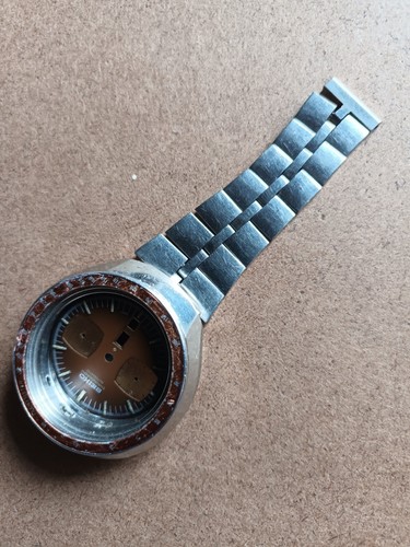 SEIKO BULLHEAD 6138-0040 CASE DIAL & PARTIAL BRACELET (FISHBONE-Z40S) - Picture 4 of 11