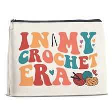 Crochet Gifts Makeup Bag for Women, Crochet Gifts for Crochet Lovers Crochete...