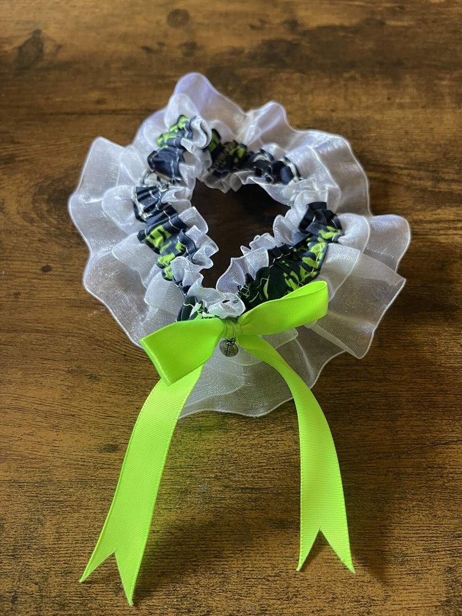 Bridal Wedding Garter Seahawks Football Custom Made Bridal Wedding Garter Seahawks Football Custom Made