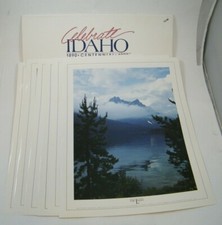 CELEBRATE IDAHO CENTENNIAL 1890 - 1990 6 ART PRINTS 16" X 20" 