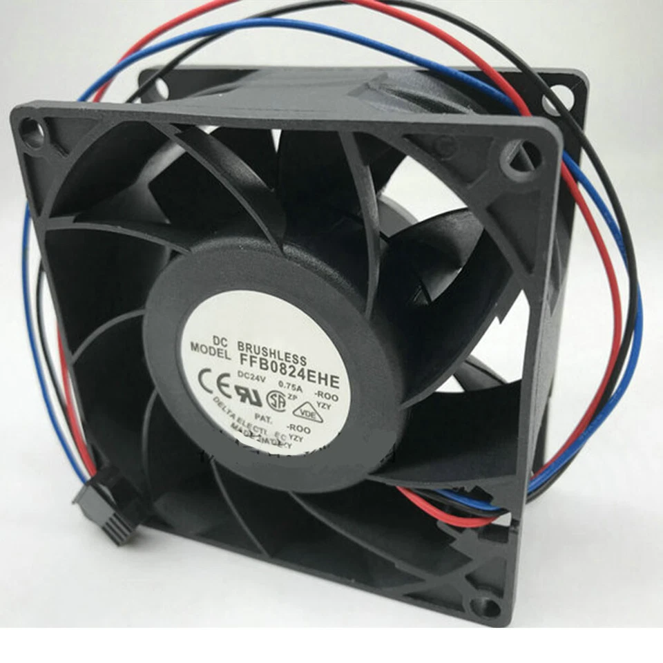 For Delta FFB0824EHE 80*80*38mm 24V 0.75A Inverter Cooling Fan 3-wires - Image 4 of 4