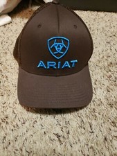new ariat brown and blue hat