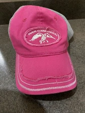 Duck Commander Women's Pink / Gray Distressed Logo Adjustable Hat Baseball Cap