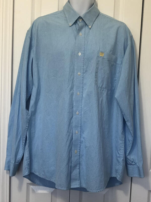 CINCH  EUC Button-Down Blue White Check   Large - image 3