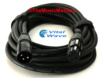 50ft XLR Microphone Mic Cable HQ Extension Amplified Powered Speaker Wire VWLTW