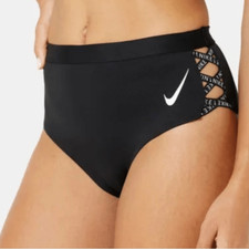 Nike High Waist Cheeky Bikini Bottom-Size Large