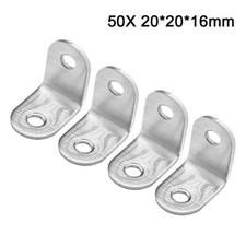 40/50X Corner Braces Brackets Right Angle L shape Stainless Steel Brace Bracket