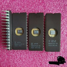 New MBM27C128-20 27C128 16k x 8 UV EPROM Rare Gold dye CDIP28 x 2pcs