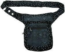 Gürteltasche Nijens Sidebag Bauchtasche Hüfttasche schwarz Hipbag Baumwolle Aum