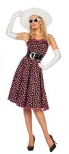 50er Jahre Kleid Kostüm Rock n Roll Petticoat Damen Disco Rockabilly Polka Abend
