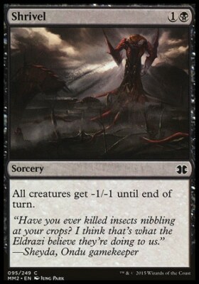 Magic the Gathering MTG Shrivel (95) Modern Masters 2015   LP
