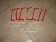 LOT 12 Eldon 1/32 Fence Guard Rails & Bridge Support for Slot Car Track Racing