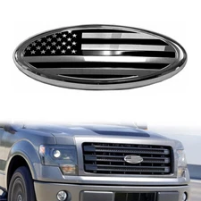 For Ford F-150 2004-2014 9inch Front Grille Tailgate Emblem US Flag Oval Badge