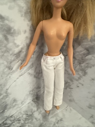 1995 Barbie Teen Skipper Doll Trickles Face Blond Pigtails White Jeans Rare - Picture 4 of 20