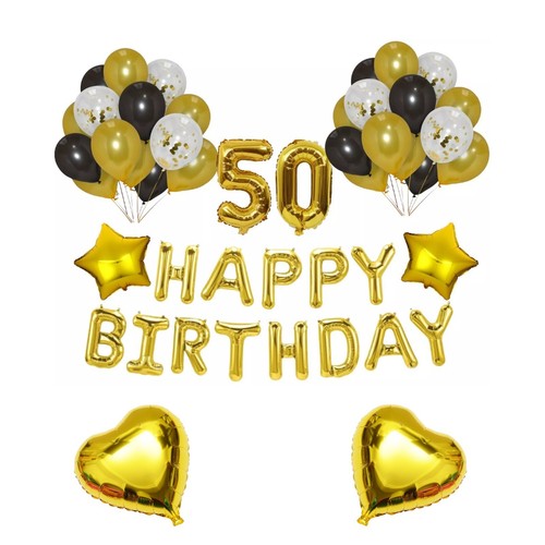 Black & Gold Latex Balloons for helium or air filled ballons for all occasions - Imagen 33 de 37