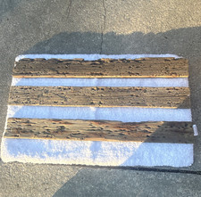 3-Pack Reclaimed Wood Planks Rough Texture Untreated Finish Brown