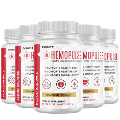 Hemopulse- Blood Support- 5 Bottles- 300 Capsules