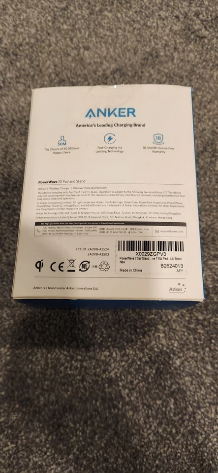 Anker PowerWave 10 Wireless Phone Charger Pad and Stand Dock A2524 - Image 2 of 3