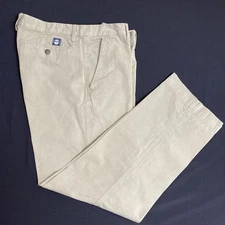 Em's of Mason's Mens Chinos Pants Green Size 54 38x32 Straight Leg Flat Front