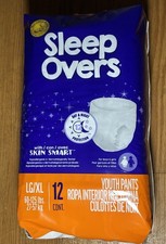 Cuties Sleep Overs Youth Pants LG/XL Premium Nighttime Absorbency 12 Count