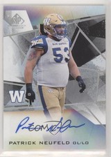 2021 SP Game Used Edition CFL Auto Patrick Neufeld #A-PN Auto 10bd