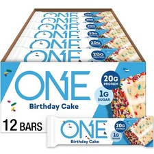ONE Protein Bars, Birthday Cake, 2.12 Ounce Pack of 12 , Cake