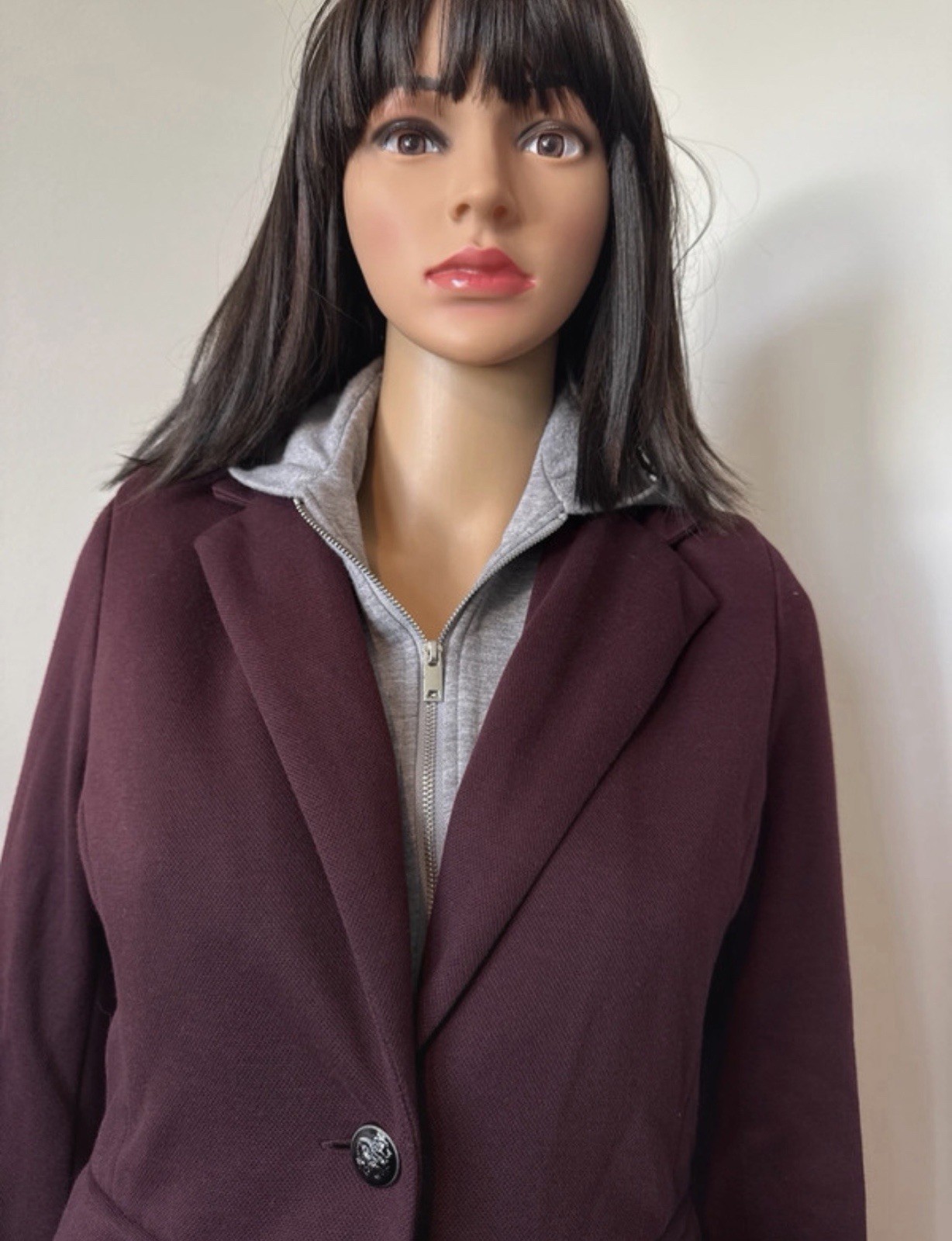 one by chapter one Burgundy Collared Button Blaze… - image 3