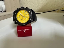 Swiss Legend Men's 40025P Throttle Chronograph Yellow Dial Watch
