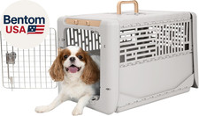 Collapsible Small Pet Travel Carrier Tan , Hard-Sided Kennel for Small Dogs, Pu
