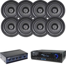 Pyle Bluetooth Home USB Receiver, 5.25" In Ceiling Speakers & Speaker Selector
