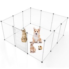 BRIAN  DANY Dog Playpen Portable for Small Animals Indoor Transparent, 80 Chara