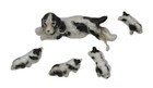 Vintage cocker spaniel dog figurines ceramic Miniature Set Mom And Puppies — photo 2
