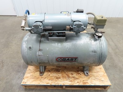 Gast Dry Sprinkler System Oilless Air Compressor 3Ph 1.5Hp 230/460v 50psi 40 Gal