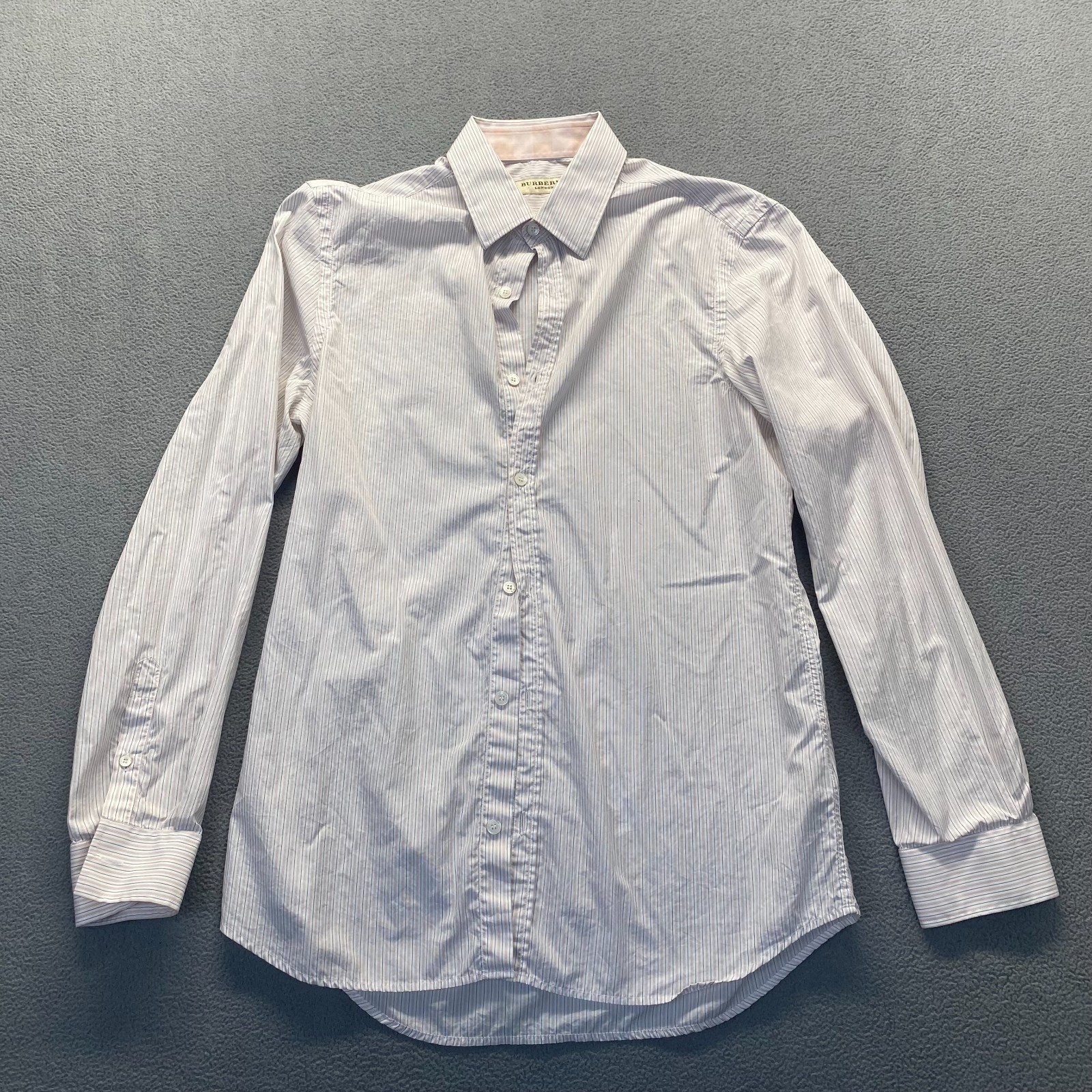 Burberry London Men's Striped Long Sleeve Button-Down Shirt Size 15.5 39