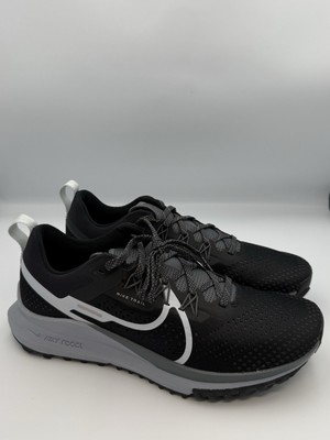 Nike React Pegasus Trail 4 Size 9.5 Black Dark Grey Running Shoes Sneakers Mens