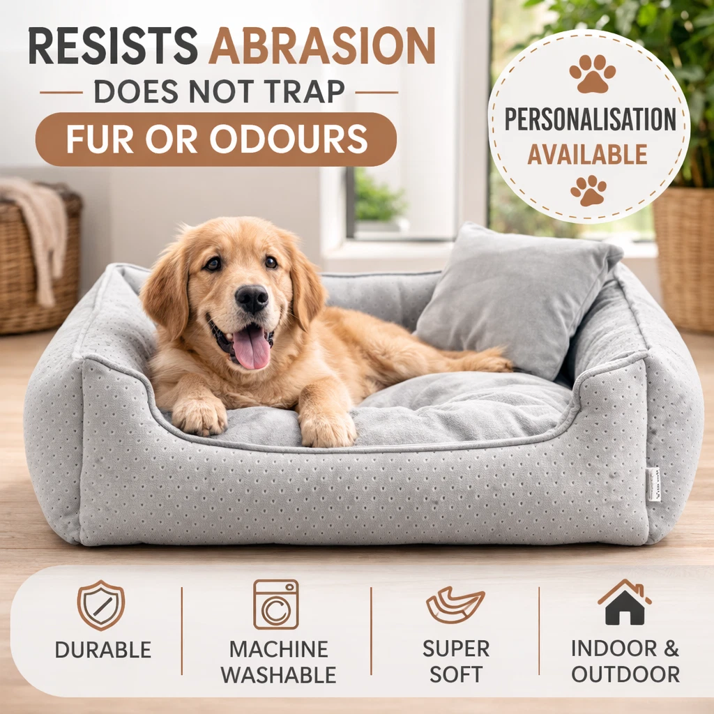 Dog Bed Soft Velour Washable Pet Sofa Cushion XS-XXXL Personalised Option
Opens in a new window or t